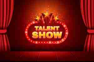 Free vector realistic talent show background