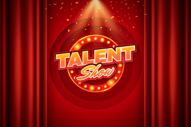 Free vector realistic talent show background