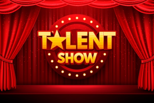 Realistic talent show background