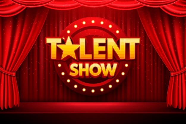 Vettore gratuito sfondo realistico del talent show