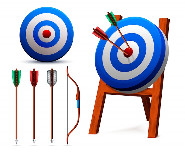 Realistic targets archery set