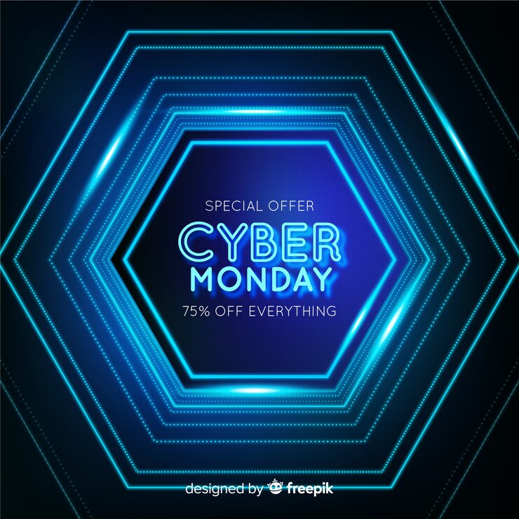 Free Vector realistic technology cyber monday