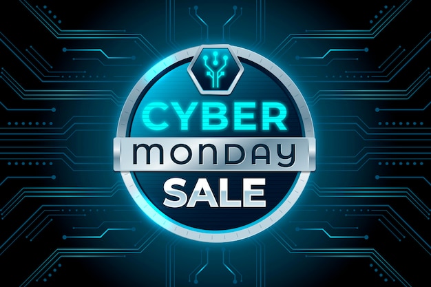 Realistic technology cyber monday