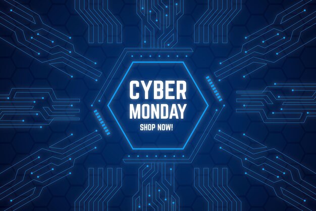 Realistic technology cyber monday