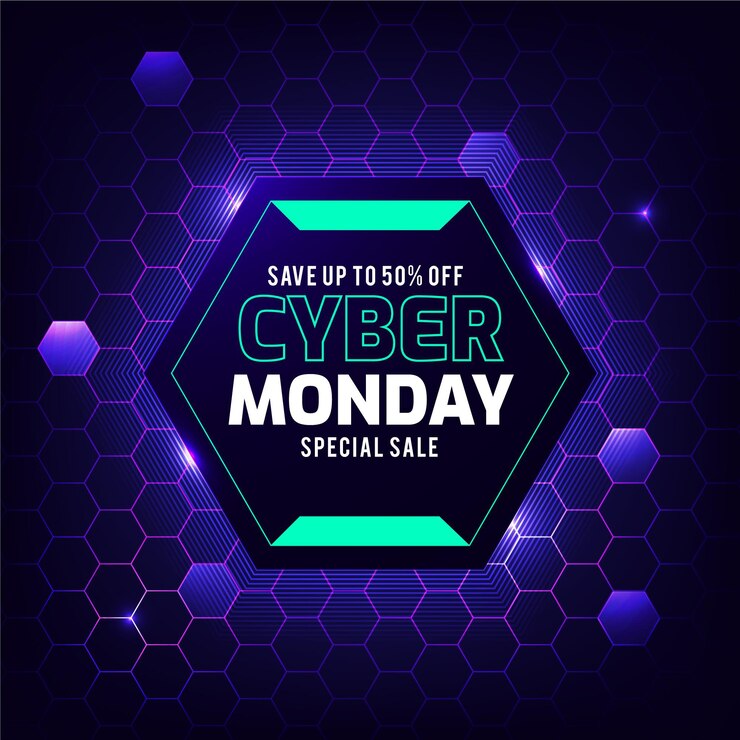 Free Vector realistic technology cyber monday