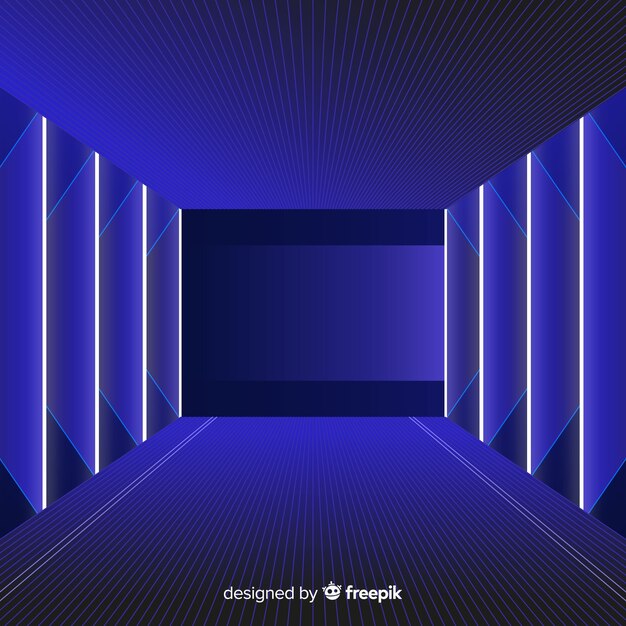 현실적인 기술 빛 터널 배경