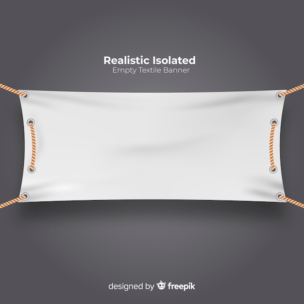 Free vector realistic textile banner