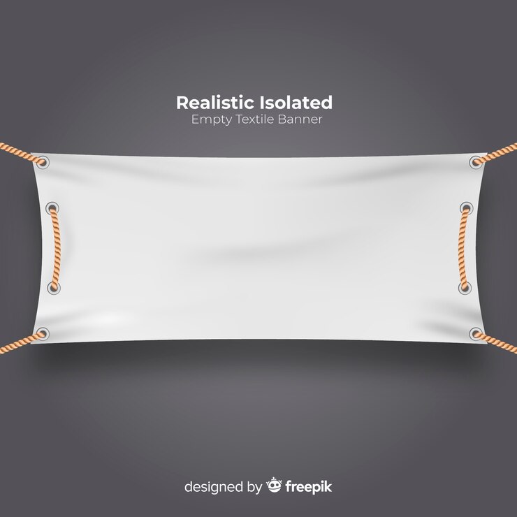 Free Vector realistic textile banner