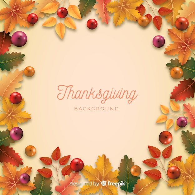 Realistic thanksgiving background