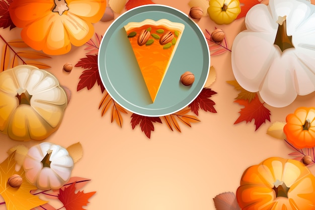Realistic thanksgiving celebration background