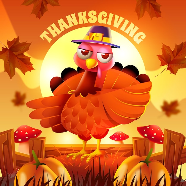 Free vector realistic thanksgiving illustration