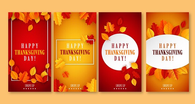 Realistic thanksgiving instagram stories collection