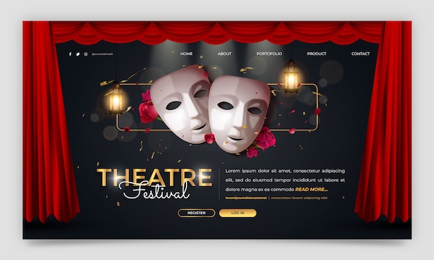 Realistic theatre show landing page