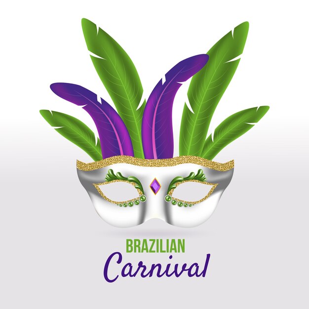 Realistic theme for brazilian carnival event