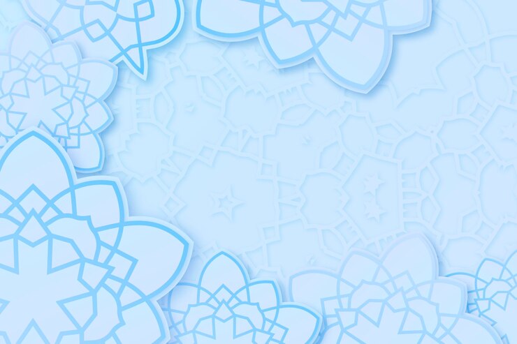 Free Vector realistic three-dimensional arabic ornamental background