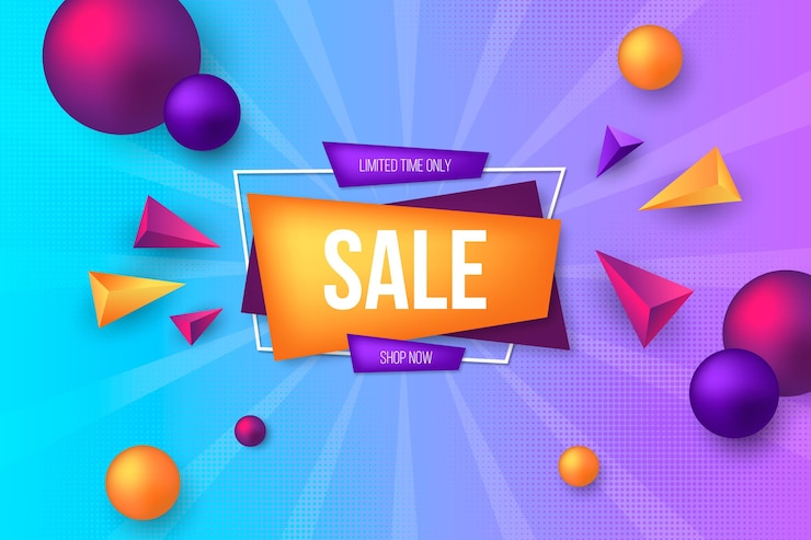 मुफ़्त वेक्टर realistic three dimensional sales background