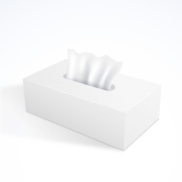 Realistic tissue box mockup