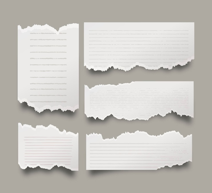 Free Vector realistic torn paper collection
