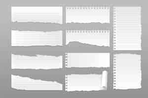 Free vector realistic torn paper collection