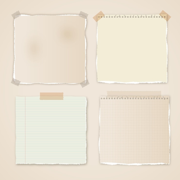 Free Vector realistic torn paper effect pack