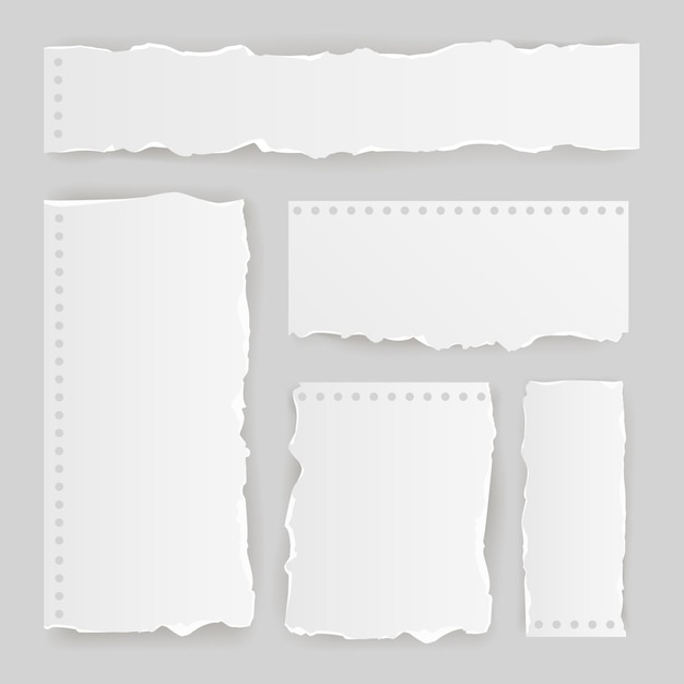 Realistic torn paper pack