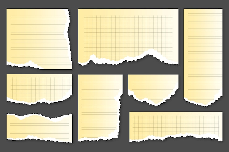 Free Vector realistic torn paper pack