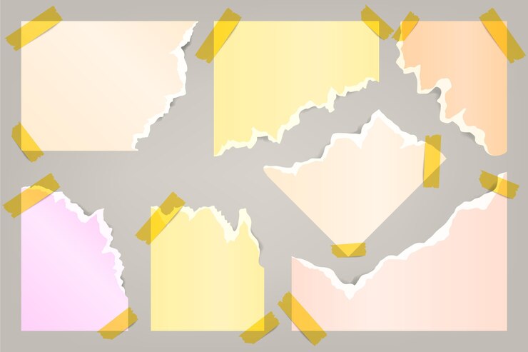Free Vector realistic torn paper set