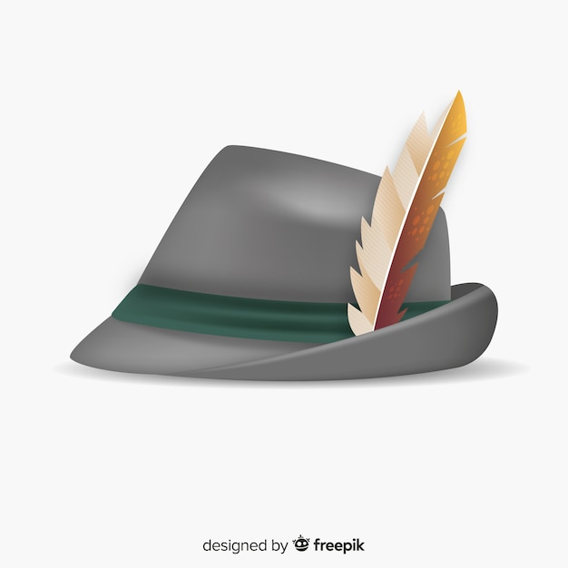 Free vector realistic traditional oktoberfest hat