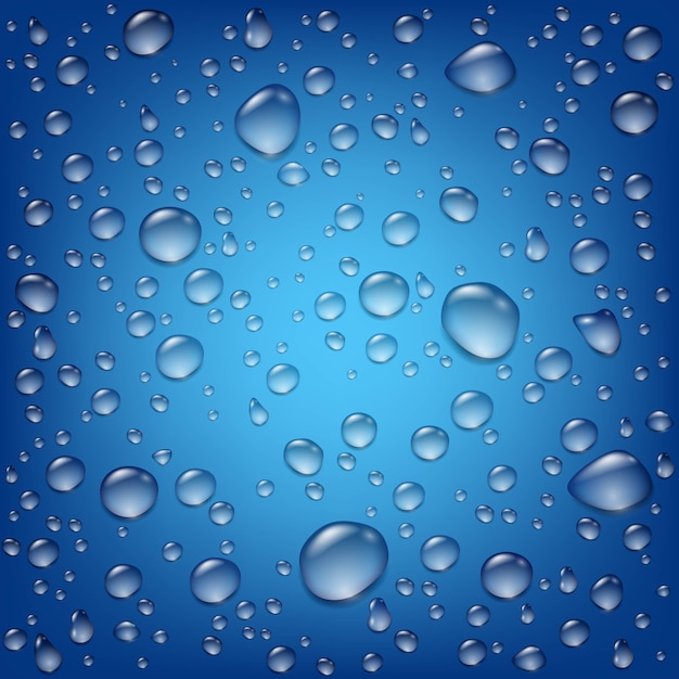現実的な透明な水滴のテクスチャ背景