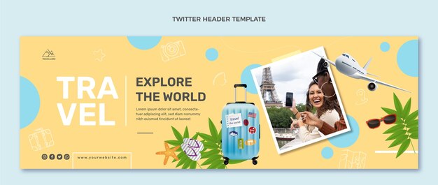 realistic travel twitter header