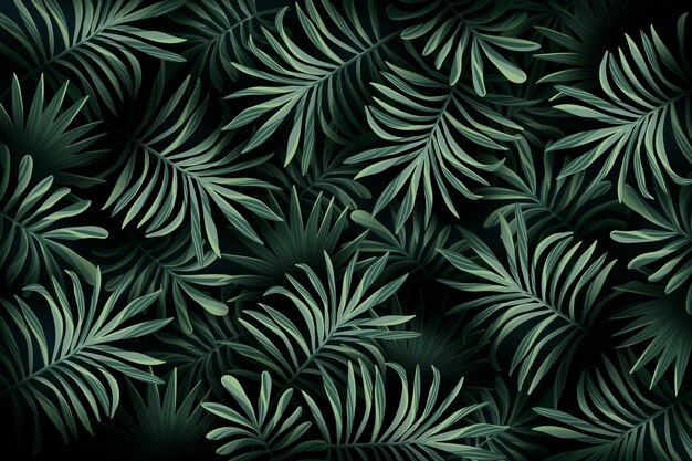 Realistic tropical leaves wallpaper