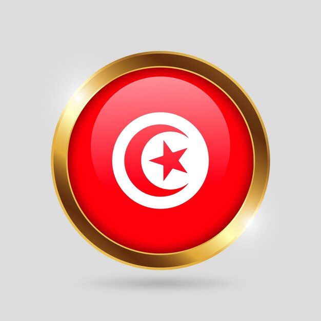 Реалистичная национальная эмблема туниса