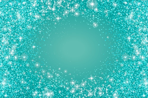 Realistic turquoise glitter background