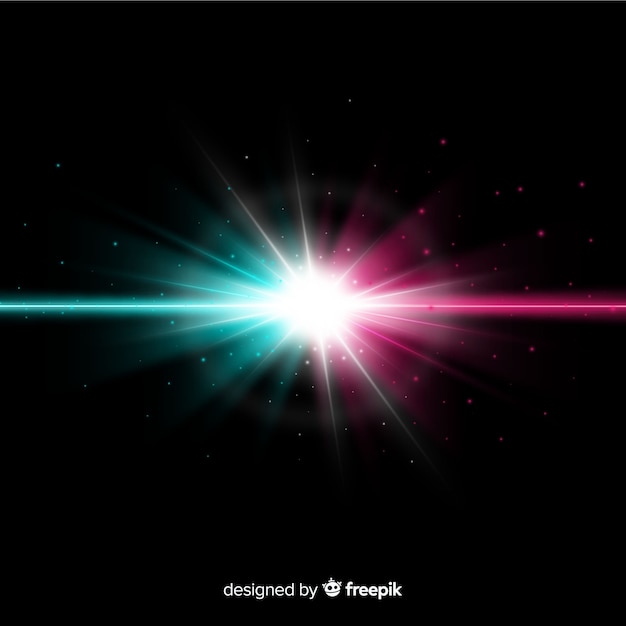 Free vector realistic two lights collision effect