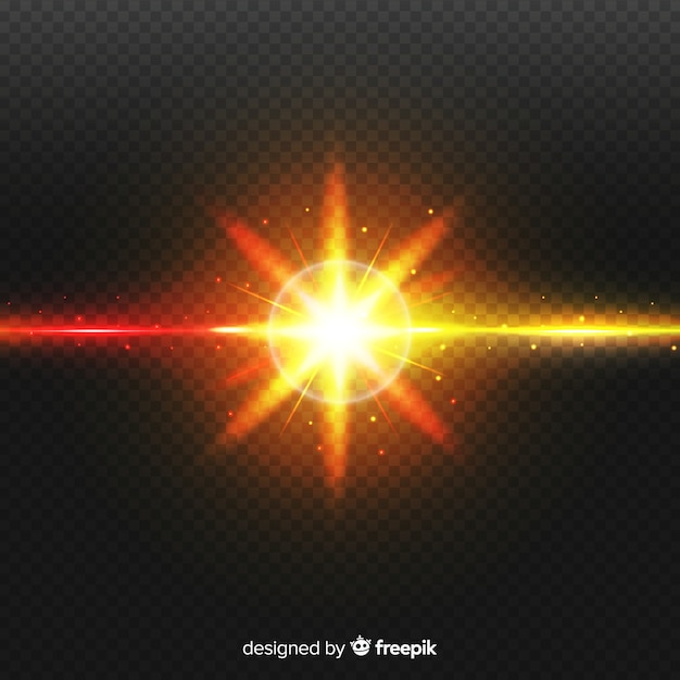 Free vector realistic two lights collision effect