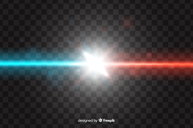 Free vector realistic two lights collision effect