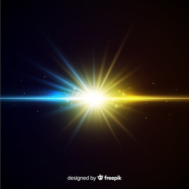 Free vector realistic two lights collision effect