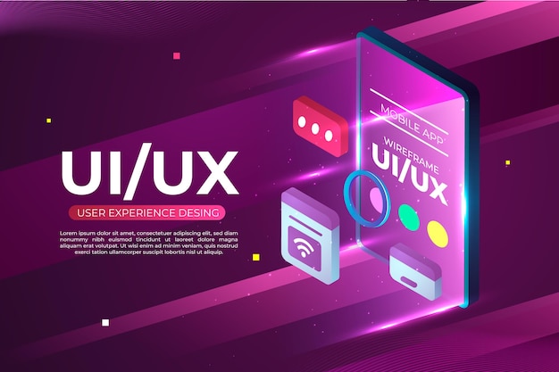 Реалистичный фон ui / ux