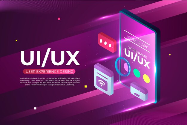 Реалистичный фон ui / ux