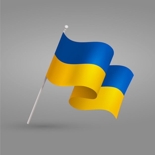 Realistic ukrainian flag