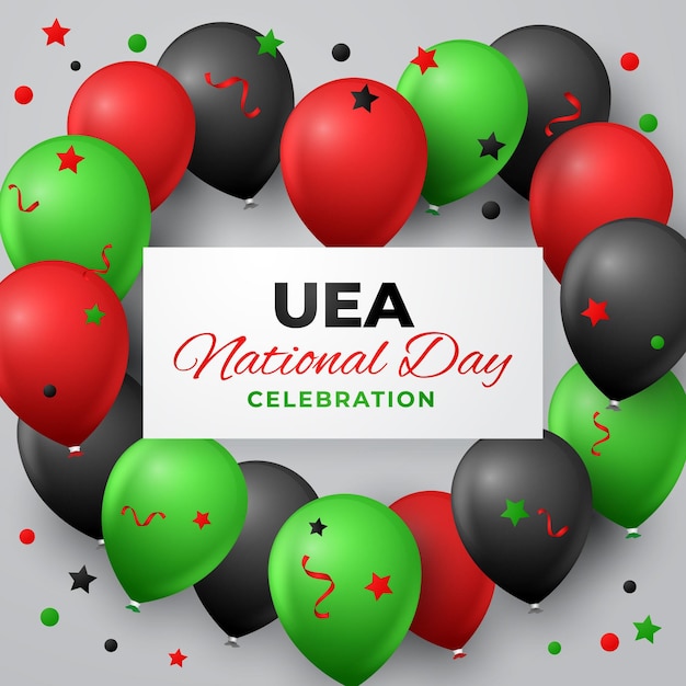 Free vector realistic united arab emirates national day