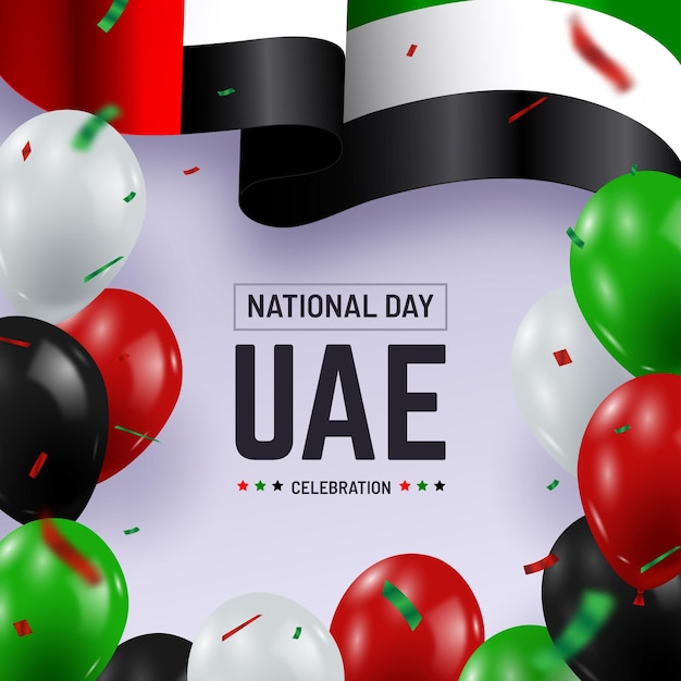 Realistic united arab emirates national day