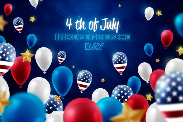 Free vector realistic usa independence day background