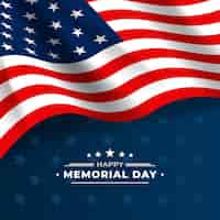 Free vector realistic usa memorial day illustration