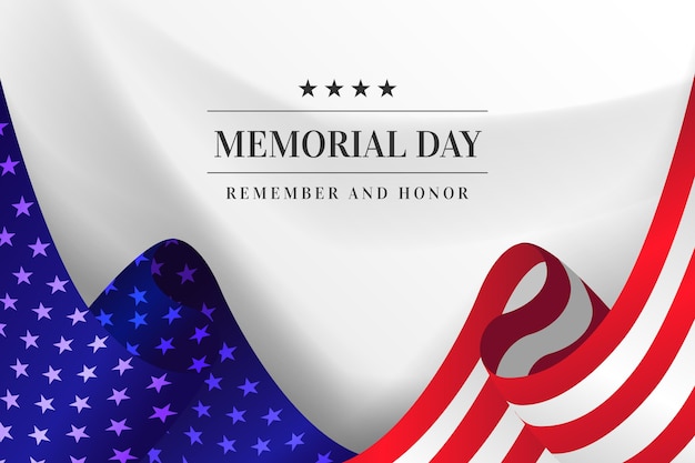 Illustrazione realistica del memorial day degli stati uniti