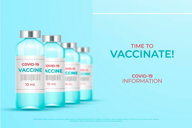 Realistic vaccination campaign illustration