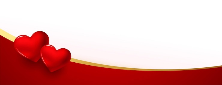 मुफ़्त वेक्टर realistic valentine day lovely banner with text space