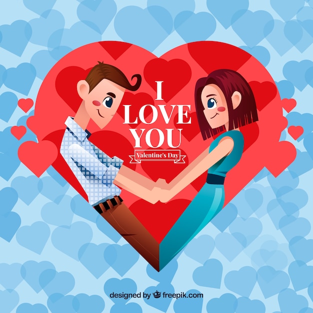 Free vector realistic valentine's day background