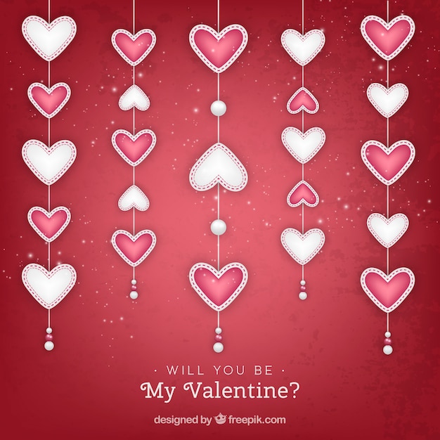 Realistic valentine's day background