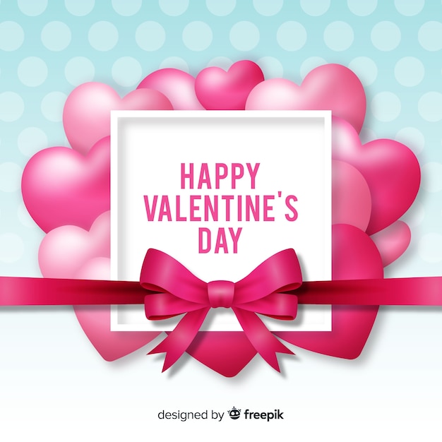 Free vector realistic valentine's day background